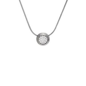 B.Tiff Pavé Globe Pendant w/ 16” Chain